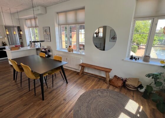 Køkken-stue-spisestue