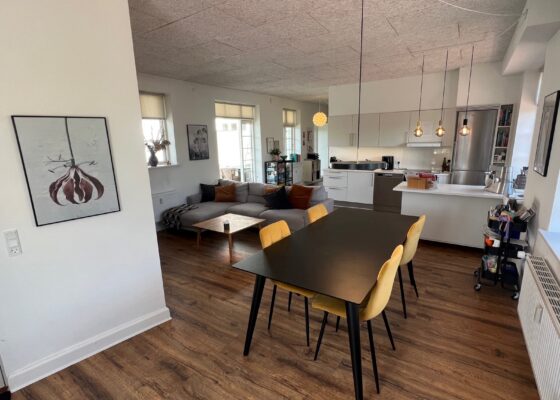 Køkken-stue-spisestue