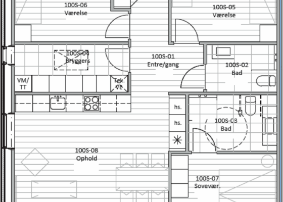 Plantegning - 100 senior